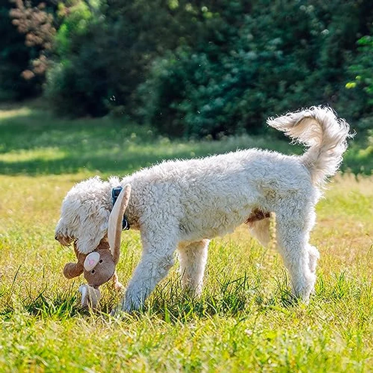 Nobby Plüschhase mit Seil innen, 54 cm, langlebiges Tierspielzeug – Bild 3