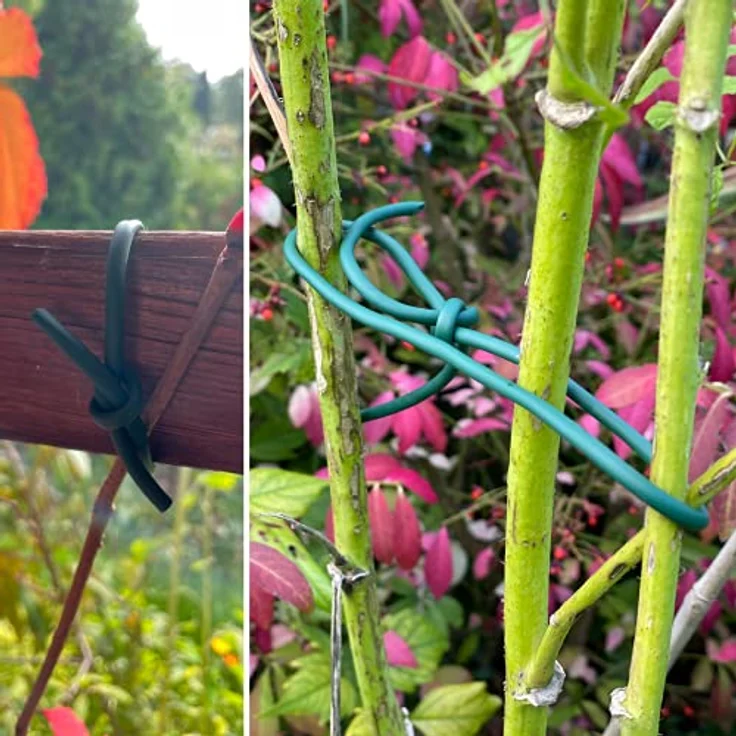 GARDENIX Bindeschlauch Hohlschnur 3.9mm x 30m, flexibles Bindematerial in Grün für Pflanzenstützen – Bild 5