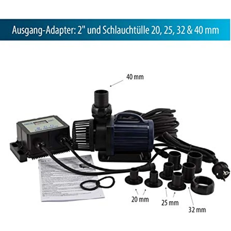 SIBO Aqua Forte regelbare Teichpumpe DM Vario 30000 S 115 bis 335 Watt – Bild 4