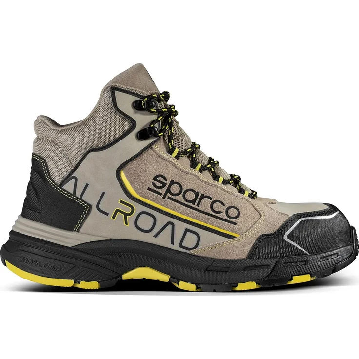 Sparco 07529TAGI Allroad Stone Sicherheitsschuh S3S SR, strapazierfähig, nässeresistent, Tan/Gelb, Größe 42