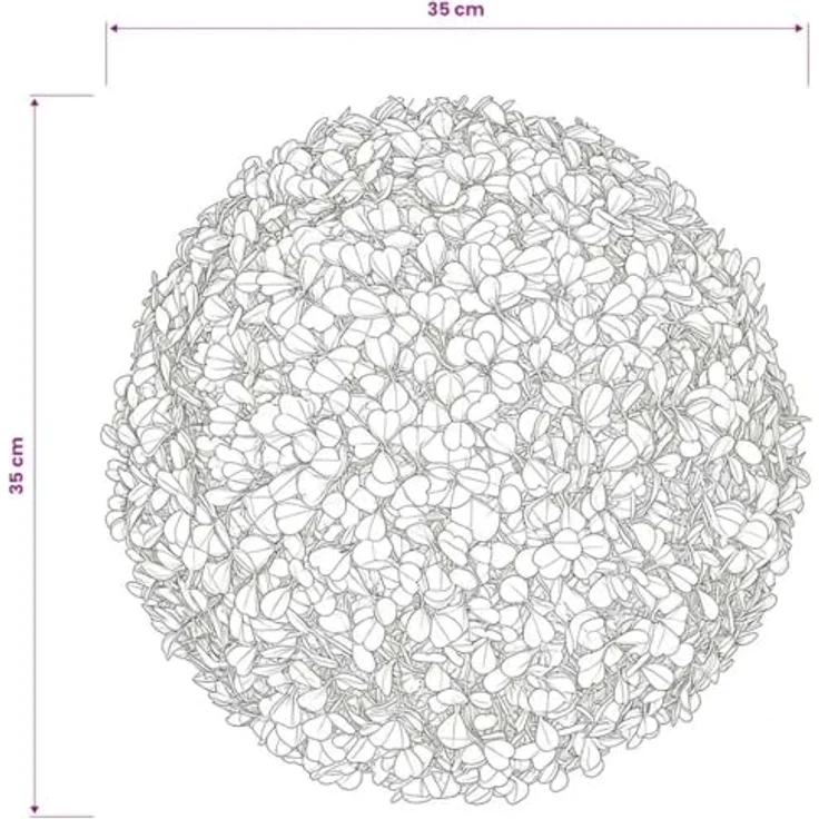 Buchsbaumkugeln 2 Stk. Künstlich Formschnitt-Kugel 35 cm – Bild 3
