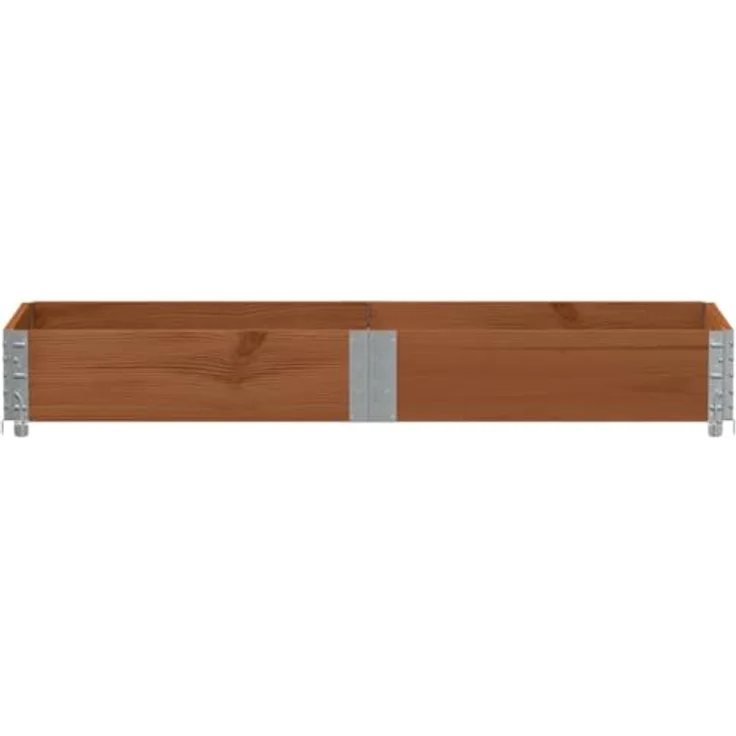 vidaXL Pflanzkasten, Hochbeet Stapelbar Faltbar, Braun Massivholz Kiefer, für Garten Terrasse Balkon, Blumenkasten Kräuterbeet Gemüsebeet – Bild 3