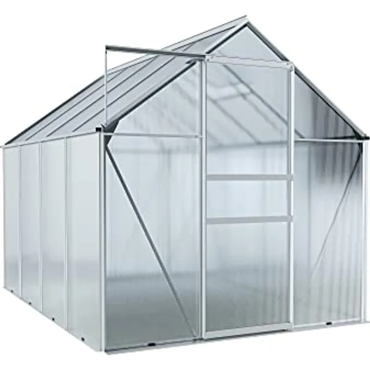 Outgarden Gewächshaus Anthea | Hohlkammerplatte 4 mm | Aluminium Eloxiert | Mit 1 Dachfenster