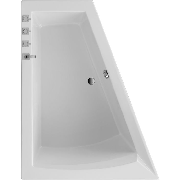 Ottofond Badewanne 'Galia II' Modell B 175 x 135 cm weiß, mit 415 l Fassungsvermögen und asymmetrischer Form