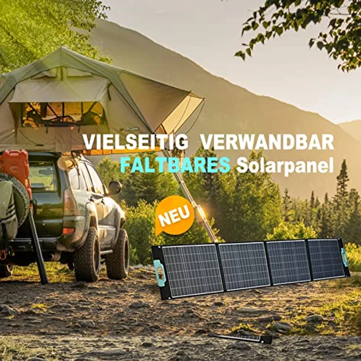 enjoy solar Faltbares Solarpanel Gaia 200W, 12V, Monokristallin, tragbare Solartasche mit hoher Schutzleistung, ideal für Camping und Outdoor – Bild 7