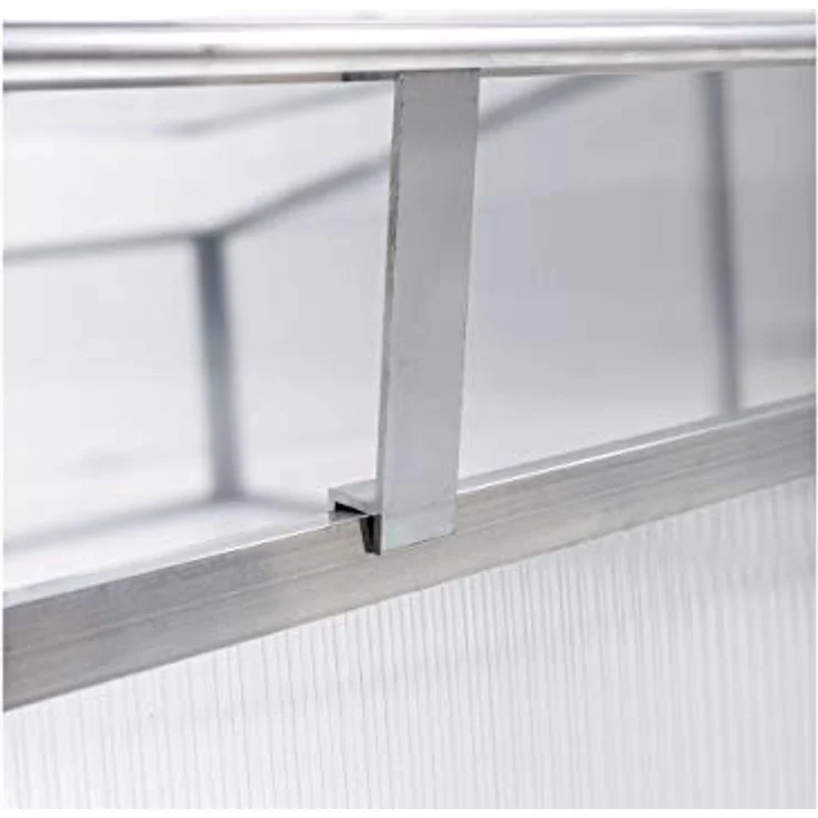 G21 Gewächshaus/Frühbeet GA12 100 x 120 x 40 cm, Aluminiumkonstruktion, vollständig wartungsfrei, stabil (Silber) – Bild 2