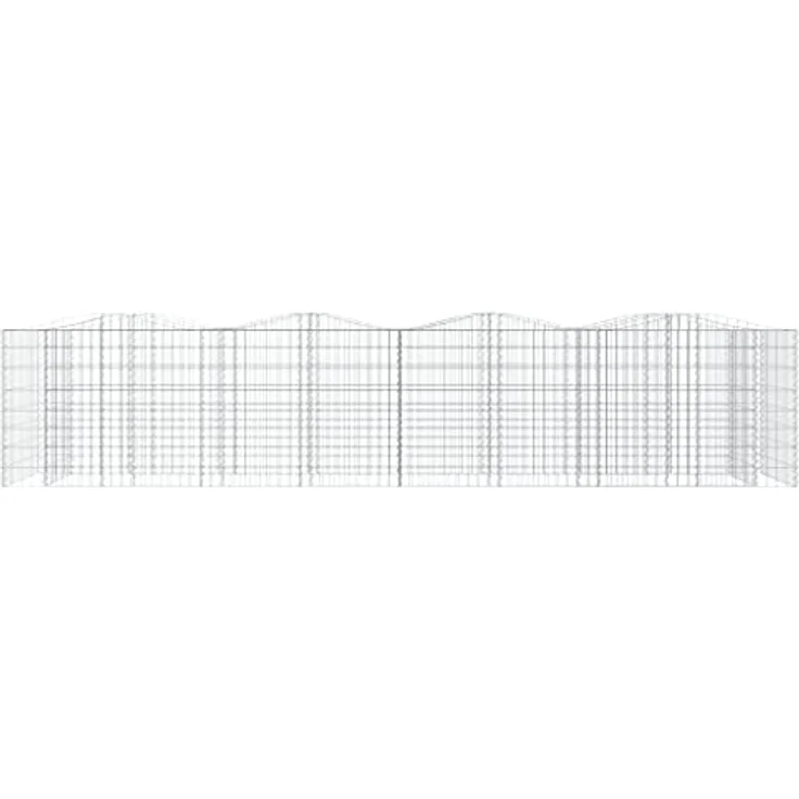 vidaXL Gabionen-Hochbeet mit Hochbogen 400x100x100 cm Verzinktes Eisen – Bild 3