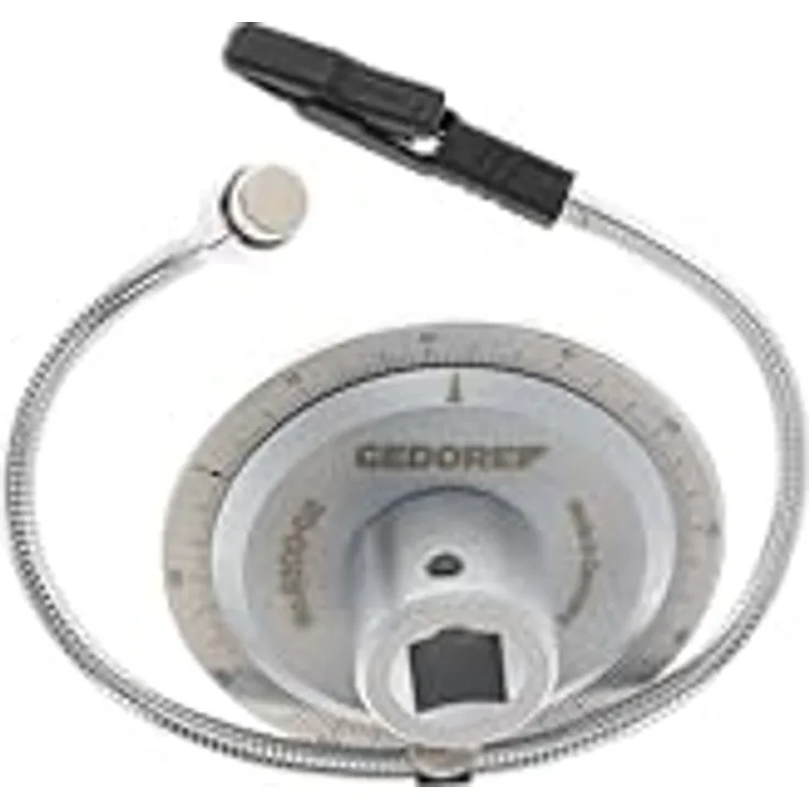 Gedore 8200-02 Drehmoment-Drehwinkel-Messgerät 3/4" mit präziser Winkelanzug-Funktion (0 - 360°) und separatem Krallen- und Magnetarm