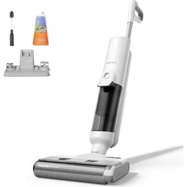 Proscenic F10 Pro Smart Nass-Trockensauger 3 in 1, Leichtgewicht, Leise kabelloser Staubsauger, selbsttrocknend und selbstreinigung, Dual-Tank-Design, LED-Display, für Hartböden, Tierhaare – Bild 1