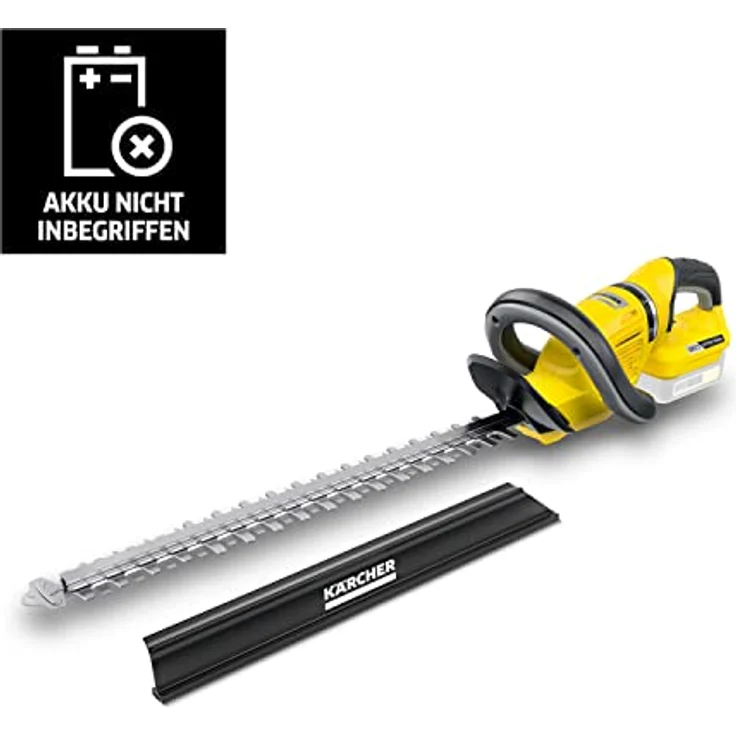 Kärcher HGE 18-50 Battery Akku-Heckenschere (inkl. Schnittgutkehrer, Leistung je Akkuladung: 325 m, Schnittlänge 50 cm, Gewicht 2,9 kg, Messerspitzenschutz, Sägefunktion) – Bild 2