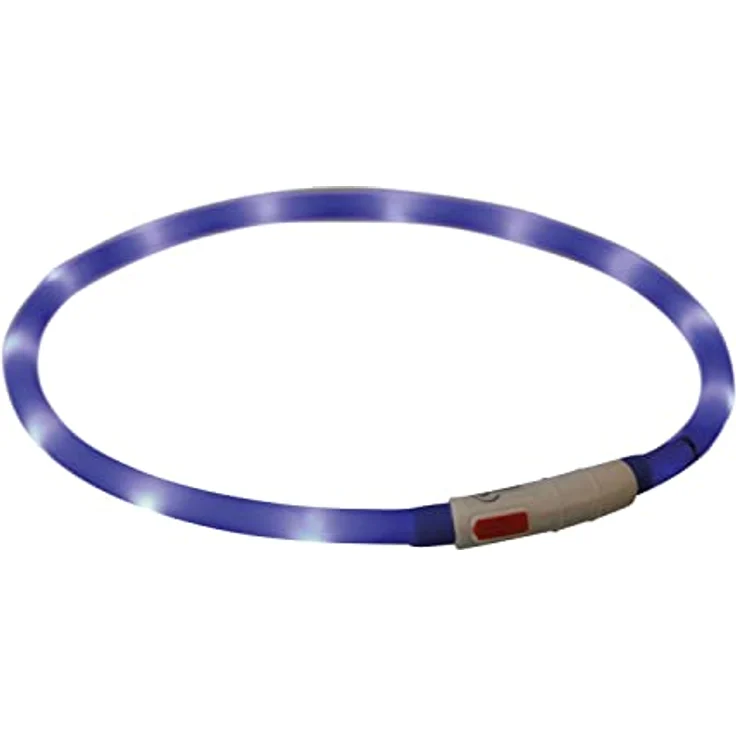 TRIXIE USB Leuchthalsband - Blau – Bild 1