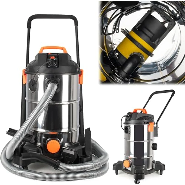 COIL Teichschlammsauger mit 35l Tank, 18 KPa Saugleistung, 1400W Motor und 600W Entwässerungspumpe – Bild 3