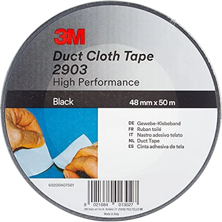 3M 2903 Universalgewebeklebeband 48mm x 50m, Farbe Schwarz - Preisvergleich – Bild 3