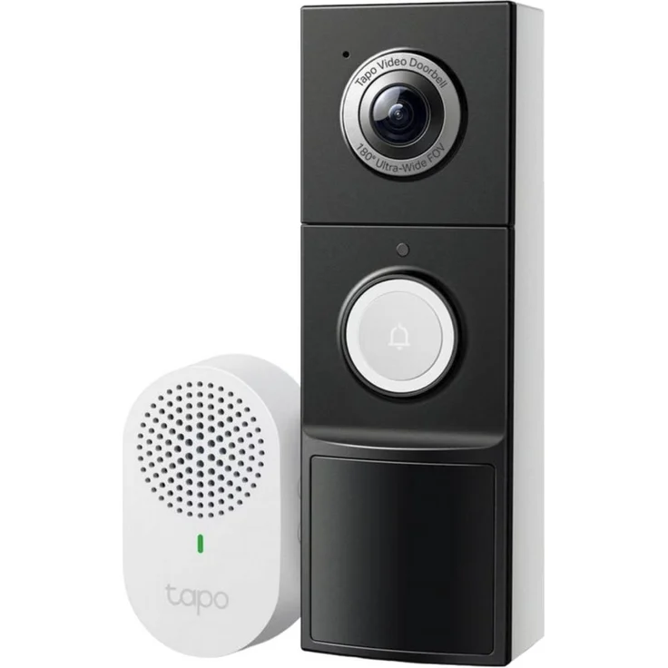 Tapo D235 Smart Home Türklingel - Türklingel & Türsprechanlage, Quad-HD-Bildqualität, kabellos/kabelgebunden, schwarz/weiß – Bild 1