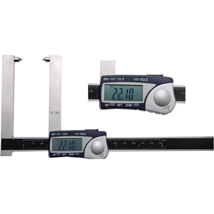 BGS TECHNIC Digital-Bremsscheiben-Messschieber 140 mm, präzise digitale Messung in mm und Zoll, mit Haltefunktion und Kunststoffkassette – Bild 1