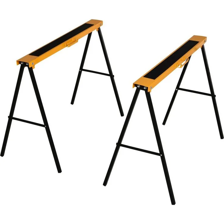 HOMCOM Sägebock Sägebock rutschfest, faltbares Design, Belastbar bis zu 125 kg, EVA Oberfläche, schwarz