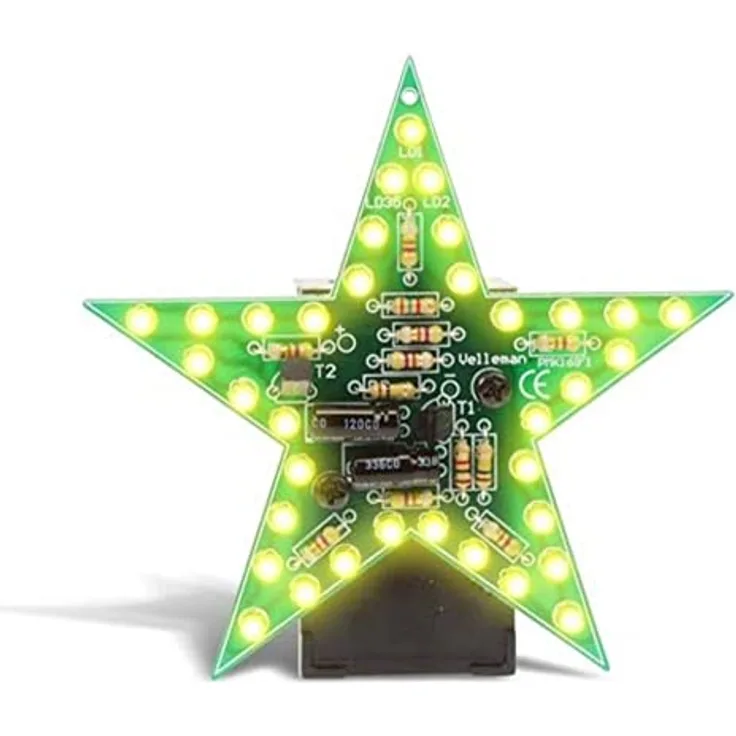 Flashing Yellow Led Star