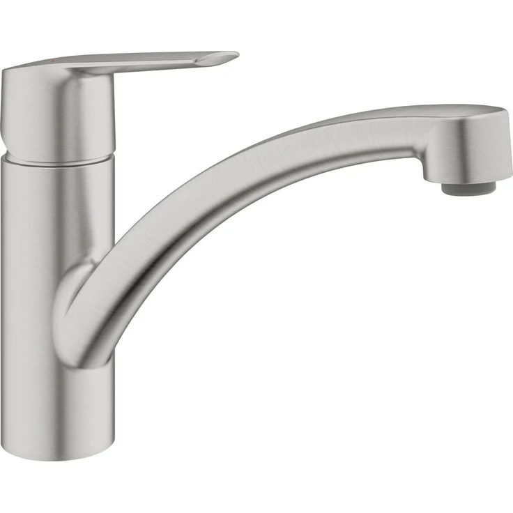 Grohe Quickfix Küchenarmatur Start, Einhand-Armatur mit schwenkbarem Auslauf 140°, supersteel