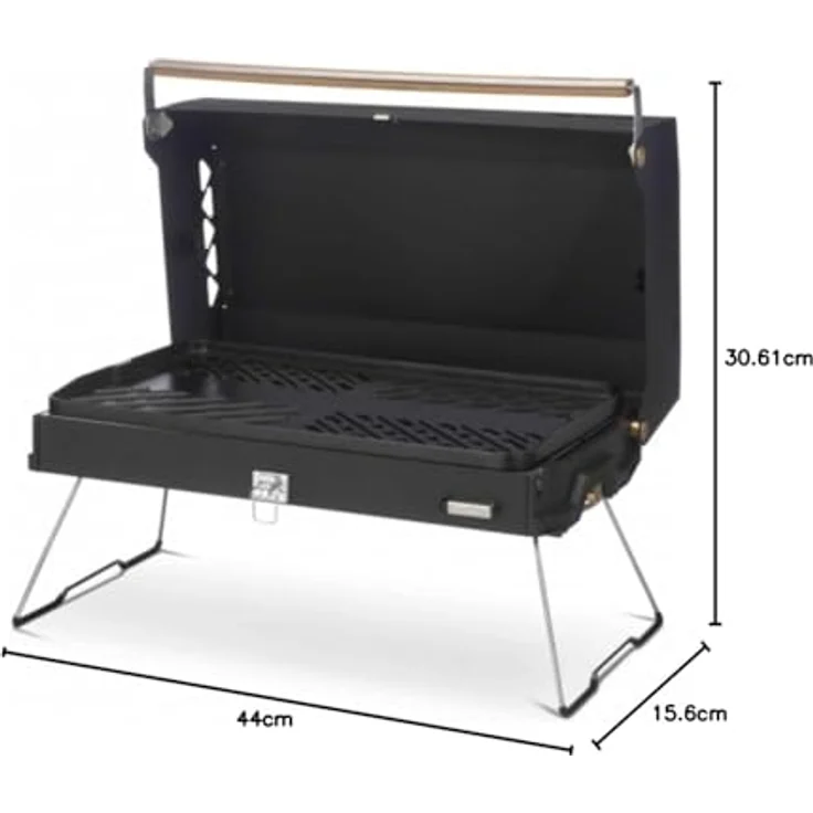 Primus Primus Kuchoma Barbecue schwarz, Gasgrill für unterwegs mit leichtem kompaktem Design – Bild 5