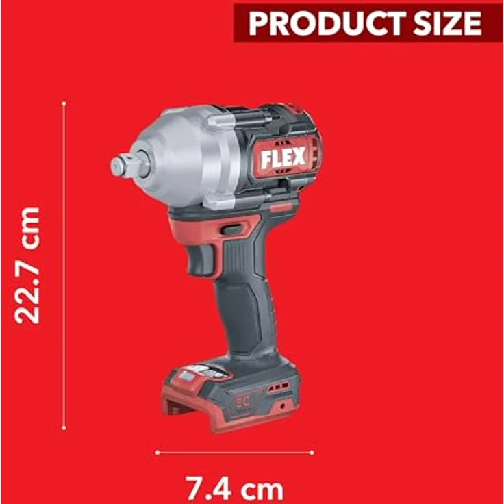 Flex Akku Schlagschrauber IW 1/2" 750 18.0-EC C, 18 V, bürstenloser Motor, 3 Drehmomentstufen, 1/2" Außen, kraftvolles Schlagwerk – Bild 4