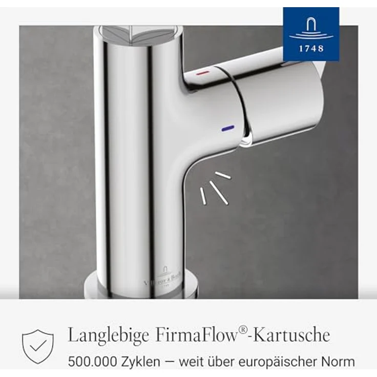 Villeroy & Boch Variaro Küchenarmatur, FirmaFlow® Kartusche, 360° schwenkbarer Auslauf, Schnellmontagesystem, Chrom-Finish – Bild 3