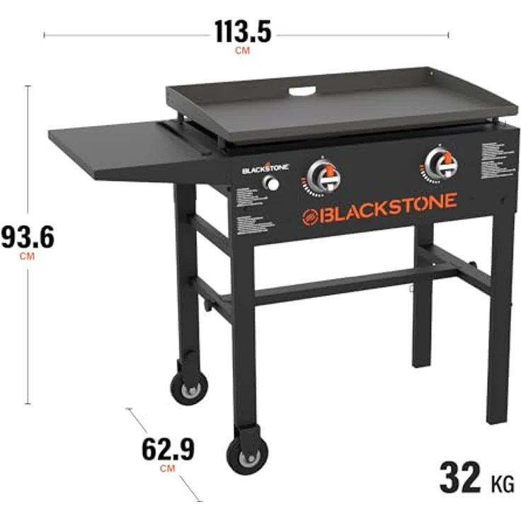 Blackstone 28″ Griddle Tischgrill mit 2 Brennern, Gasgrill in Schwarz – Bild 4