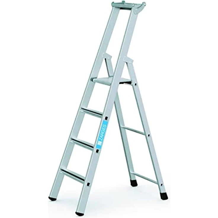 Stufenstehleiter 4 Stufen Alu.elox.Leiterlänge 1870mm Stufen m.Kunststoffeinlage – Bild 2