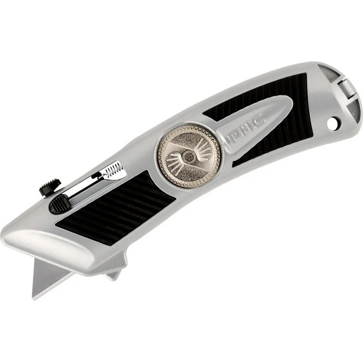 Berger & Schröter E13301-9 PHC QBAR, vollautomatisches Sicherheitsmesser mit Smart-Retract Klinge und ergonomischem Aluminium-Gehäuse
