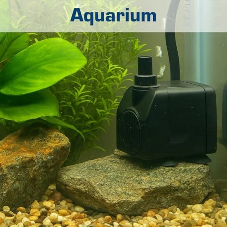 KERRY Wasserspiel-Pumpe KEP450L 12V – 450 L/H | nur 5 Watt | 7m Kabel | 80 cm Förderhöhe | Teichpumpe | Wasserpumpe | Aquariumpumpe | Zimmerbrunnen-Pumpe, Schwarz – Bild 9
