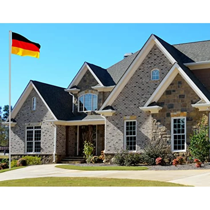 Fahnenmast inklusive Flagge 150 x 90 cm und Bodenhülse - Flaggenmast mit Fahne – Bild 3