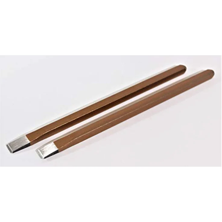 RENNSTEIG Elektrikermeißel 250x10x12 mm, vierkant, Chrom-Vanadium, bronzefarben, Metallbearbeitung, 2er Pack – Bild 1