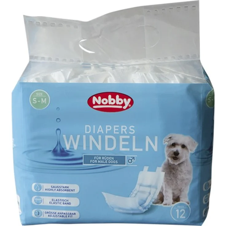 Nobby Windeln für Rüden 12 St. 30 - 46 cm Größe S - M - Preisvergleich – Bild 1