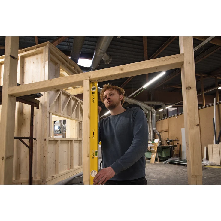 STABILA Teleskop-Wasserwaage Type 80 T, 80–127 cm, Alu-Profil mit Teleskopsystem, 1 Horizontal-Libelle, 1 Vertikal-Libelle, integrierte Rutsch-Stopper, Made in Germany – Bild 12