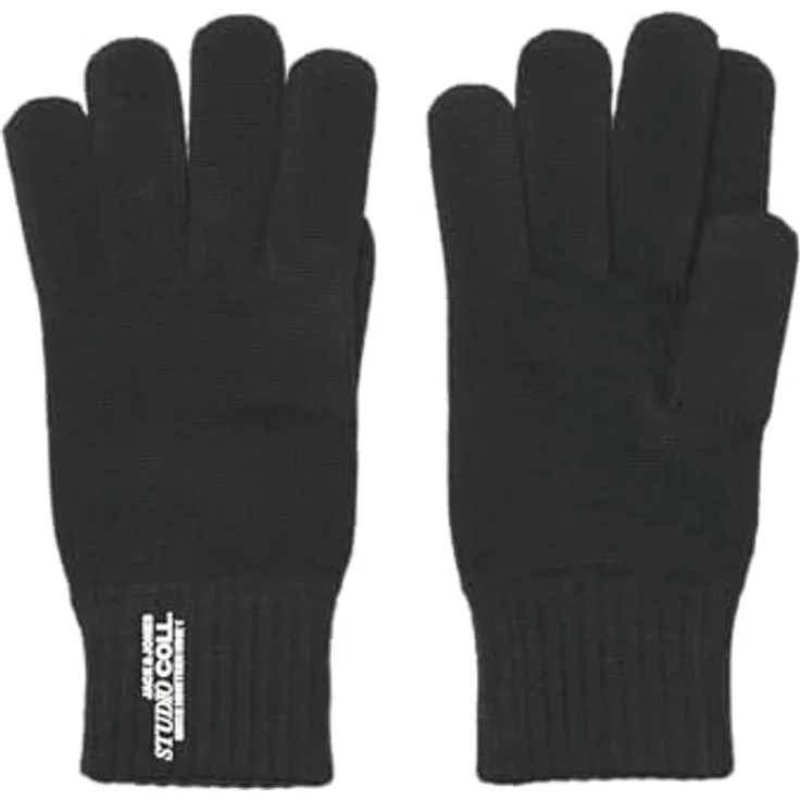 Jack & Jones JACCOLL GLOVES SN, Winter-Arbeitshandschuhe aus Viskosemischung, pflegeleicht, schwarz – Bild 1