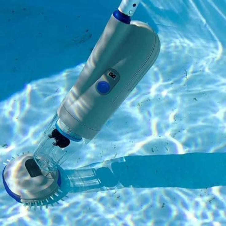 GRE Akku Poolsauger CSPAN, VAC Plus - Bodensauger mit Filterkartusche, grau/blau – Bild 2