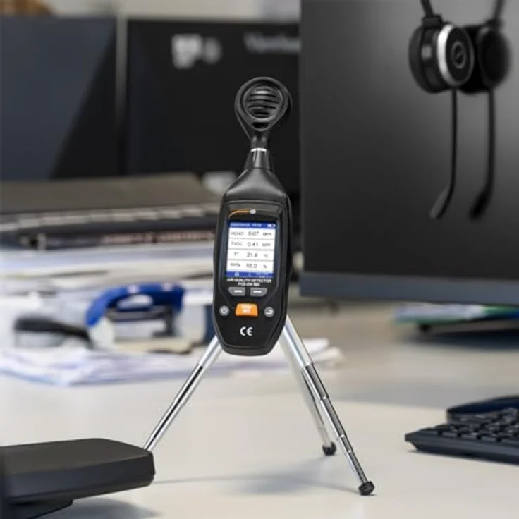 PCE Instruments Feuchtigkeitsmesser PCE-EM 880 Luftqualitätsmesser, (1 Stück), Micro USB Schnittstelle – Bild 6