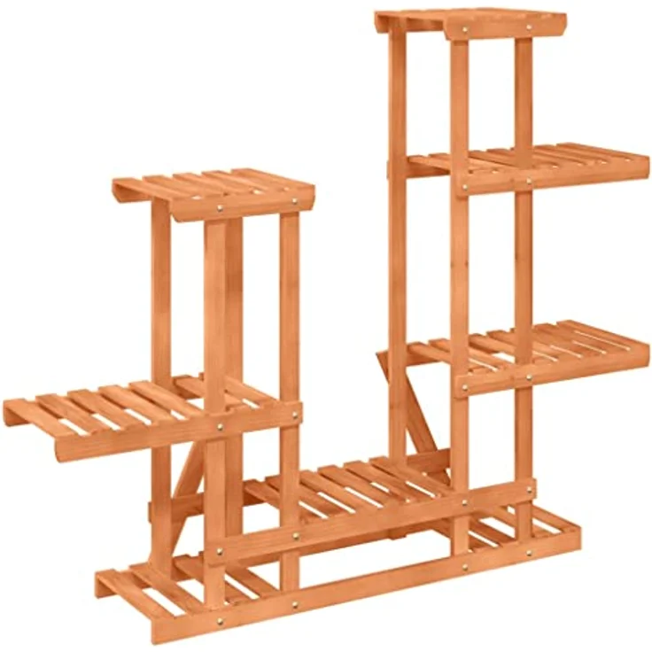 vidaXL Blumenständer 95x25x96 cm Massivholz Tanne - Robustes Pflanzenregal für Balkon und Terrasse – Bild 6