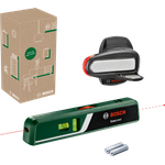Bosch Home & Garden, Wasserwaage EasyLevel in Hosentaschenformat mit Laserprojektion, ± 0,5 mm/m Genauigkeit