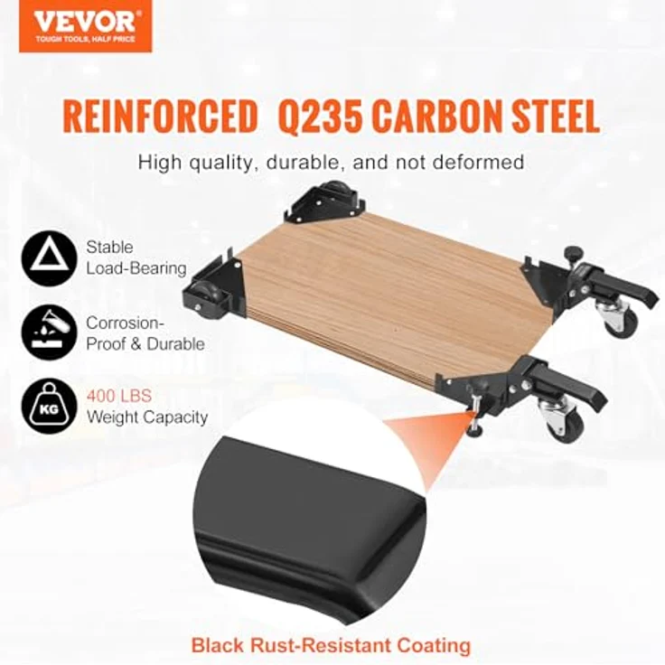 VEVOR Mobiler Sockel, Robuster Universal-Mobilständer für Holzbearbeitungsgeräte, Bandsägen, Elektrowerkzeuge - 181,4 kg, Einstellbar von 241,3 x 241,3 mm bis unendlich – Bild 2
