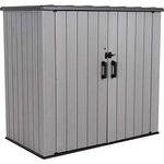 Lifetime Gartenschrank & Geräteschrank | 111x192x176 cm Grau Kunststoff | Aufbewahrungsbox für Gartenutensilien