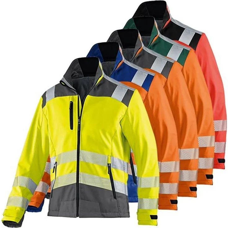 Kübler Reflectiq 1507, Warnschutz Softshelljacke, atmungsaktiv, winddicht, wasserabweisend, ergonomischer Schnitt, XXL