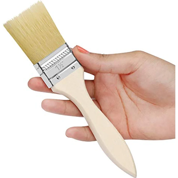 Kurtzy Pinselset 24-er Pack – 38,1mm Pinselkopf, Malerpinsel Größe 17,5cm - Pinsel Set für Farben, Lack, Beizen, Klebstoffe - Flachpinsel, Lasurpinsel, Lackpinsel für Malerbedarf, zum Streichen, DIY – Bild 3