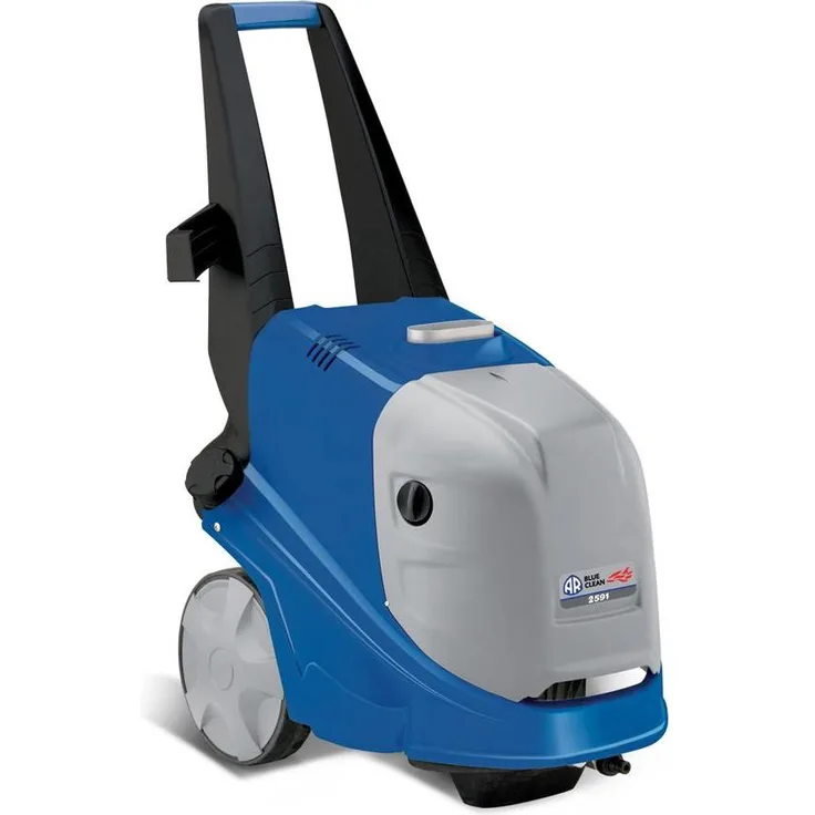 Annovi Reverberi Blue Clean 2591, Hochdruckreiniger mit 140 bar Druck, 420 l/h Fördermenge, 8 m Schlauch, Aluminiumkonstruktion, für Wasser bis 55 °C