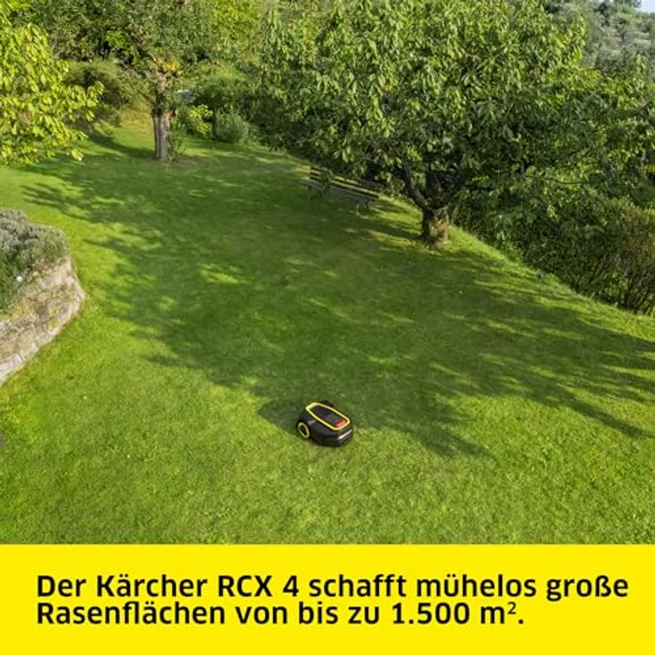 Kärcher Mähroboter RCX 4, GPS-gesteuerter Automatikmäher für Rasenflächen bis 1.500 m² mit Allradantrieb und App-Steuerung – Bild 7