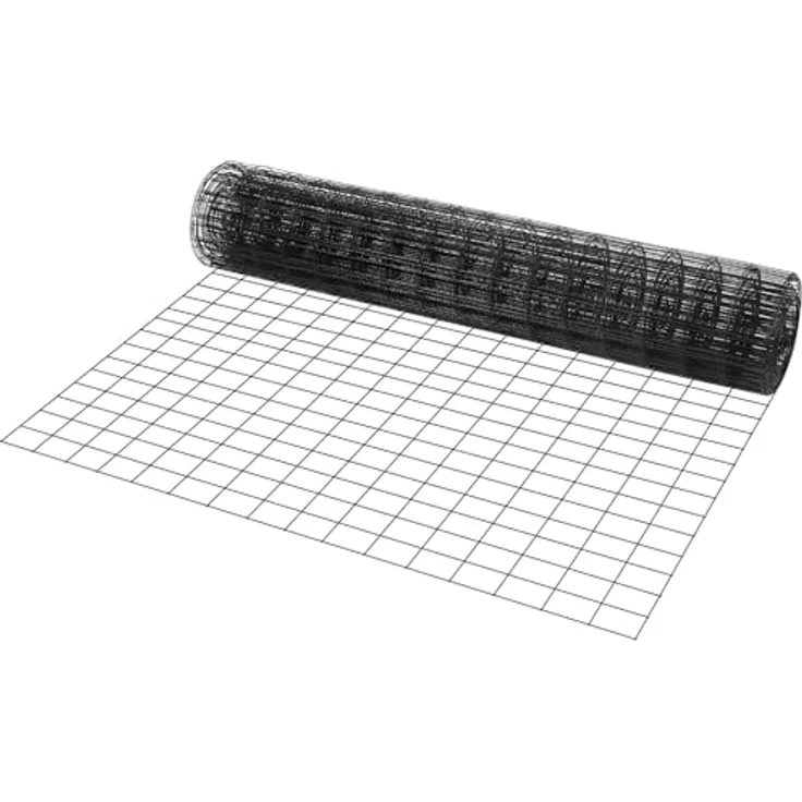 VEVOR Maschendrahtzaun 1220x15240mm, verzinkte Maschendrahtrolle mit schwarzer Vinylbeschichtung, ideal für Hühnerstallbarrieren und Kaninchenzäune – Bild 9