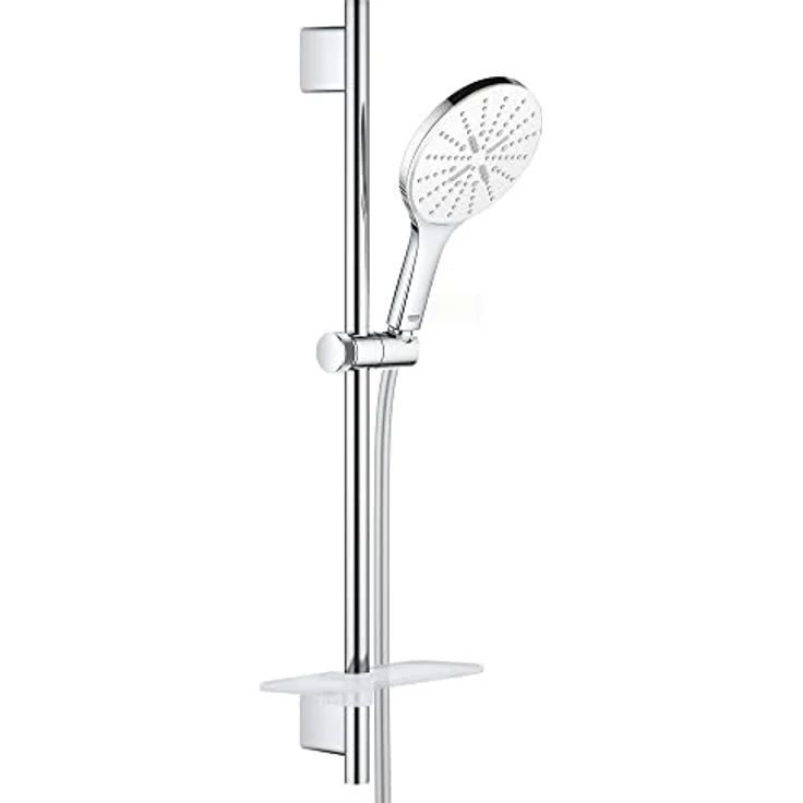 Grohe Rainshower SmartActive 150 Brausestangenset, Duschbrause mit 3 Strahlarten, 9,5 l/min, weiße Spritzplatte – Bild 1