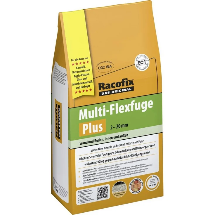 Aco Racofix Multi Flexfuge PLUS 2 - 12 mm, Fugenmörtel in basalt, 4 kg, schimmelresistent und kalkschleierfrei