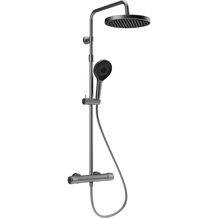 SCHÖNER WOHNEN-Kollektion Duschsystem GLAIA, mit Thermostat, Cool Sense-Technologie, Höhe 118,5 cm, Chrom