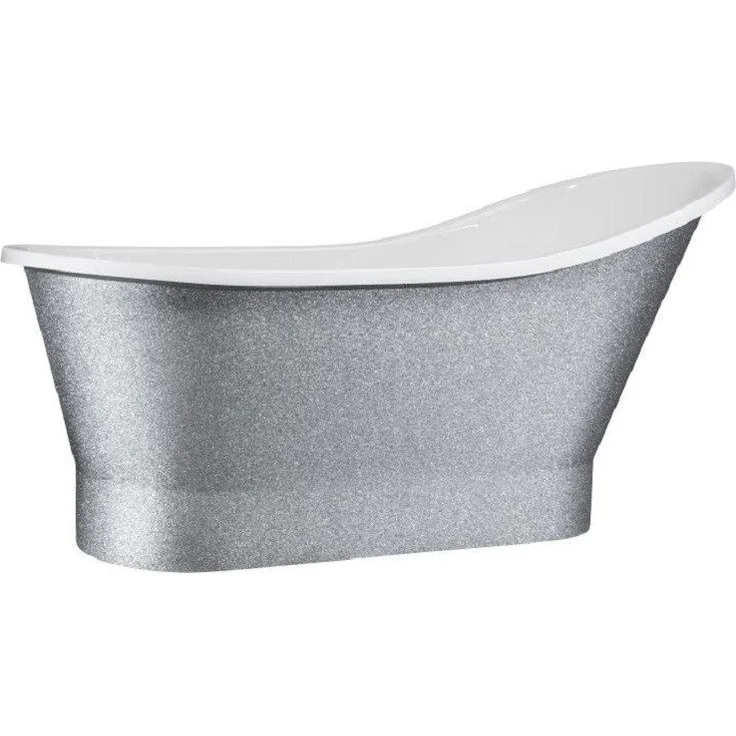 JVmoebel Freistehende Badewanne, Silber, komfortables Design, 1-tlg, Made in Europa