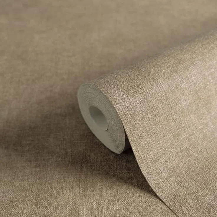 A.S. Création Smart Surfaces Einfarbige Vliestapete in Textiloptik, 10,05 m x 0,53 m, Braun-Beige, hohe Licht- und Scheuerbeständigkeit, Made in Germany – Bild 3